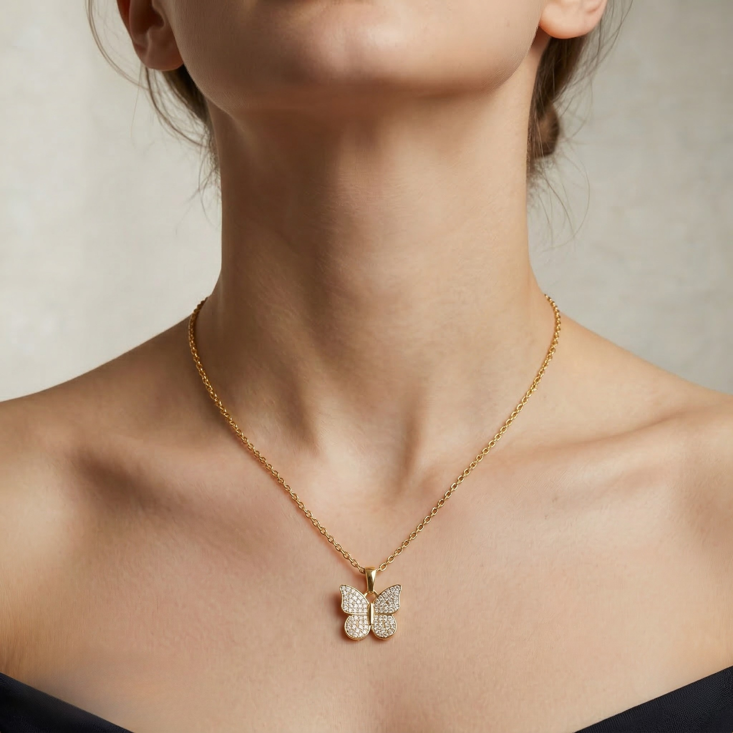 Anne | Butterfly Pendant Necklace