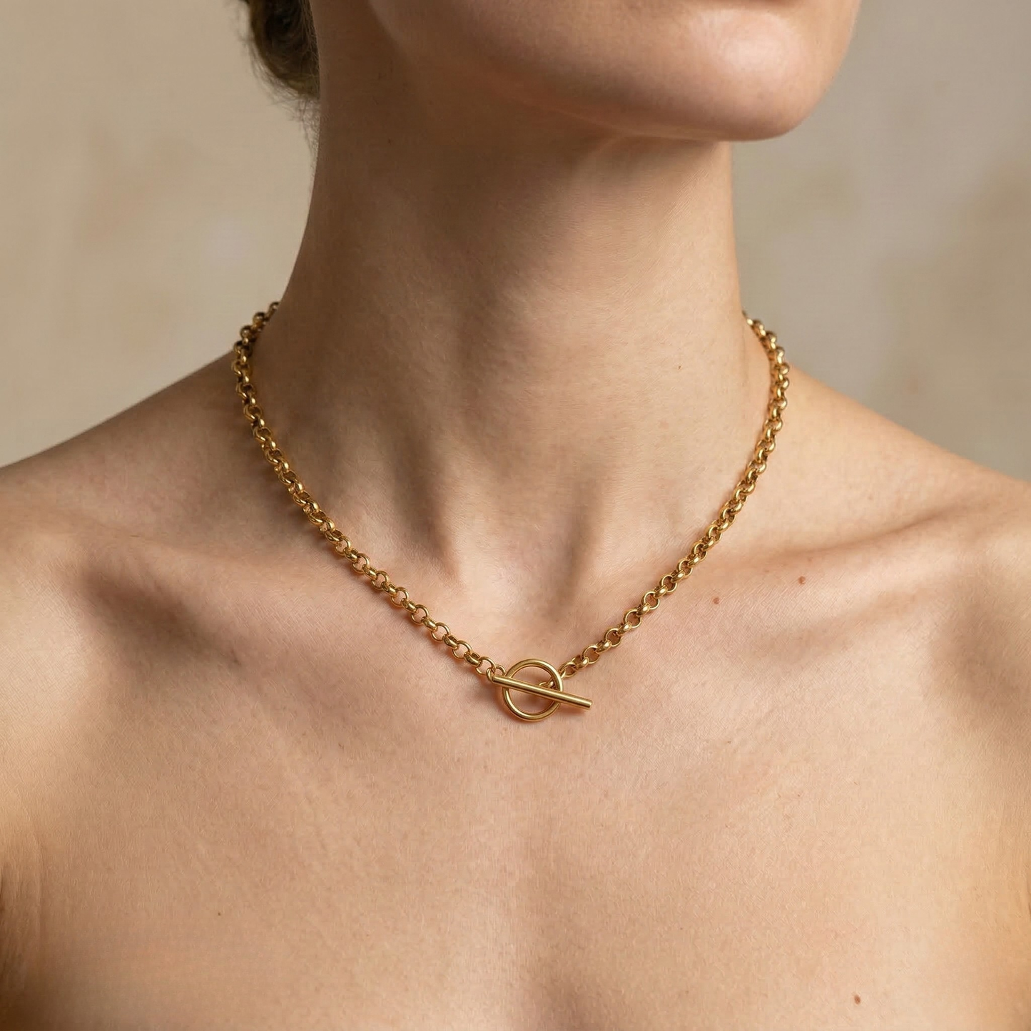 Brooke | Gold-Plated Interlocking Chain Necklace