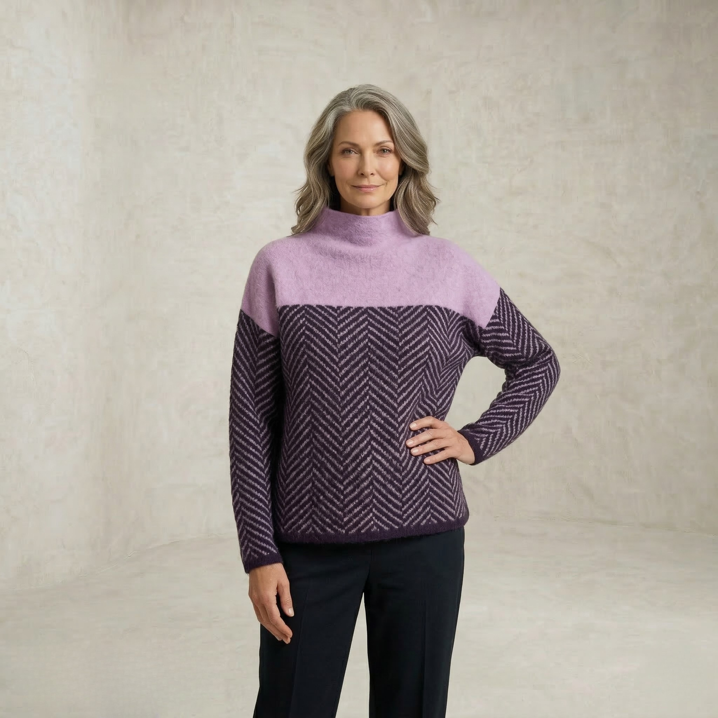 Charlotte | High Neck Knitted Sweater