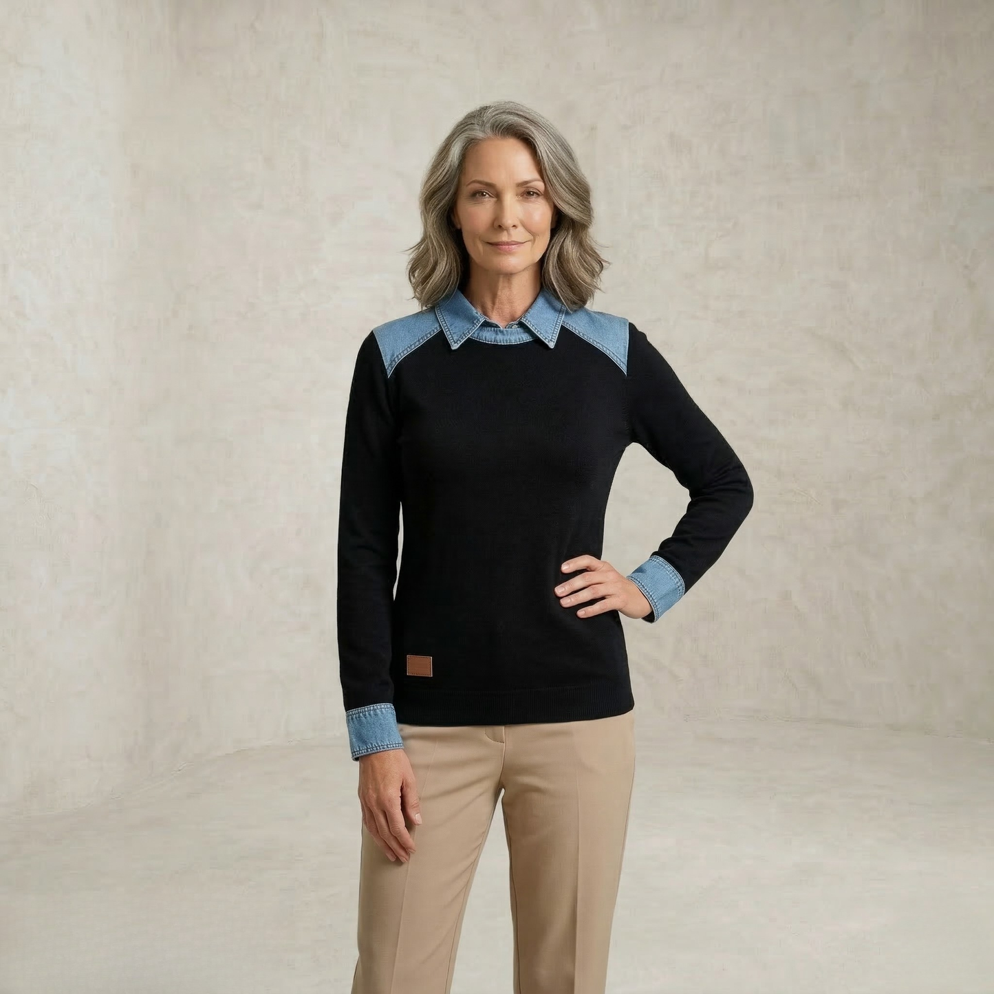 Harper | Collared Layered Sweater