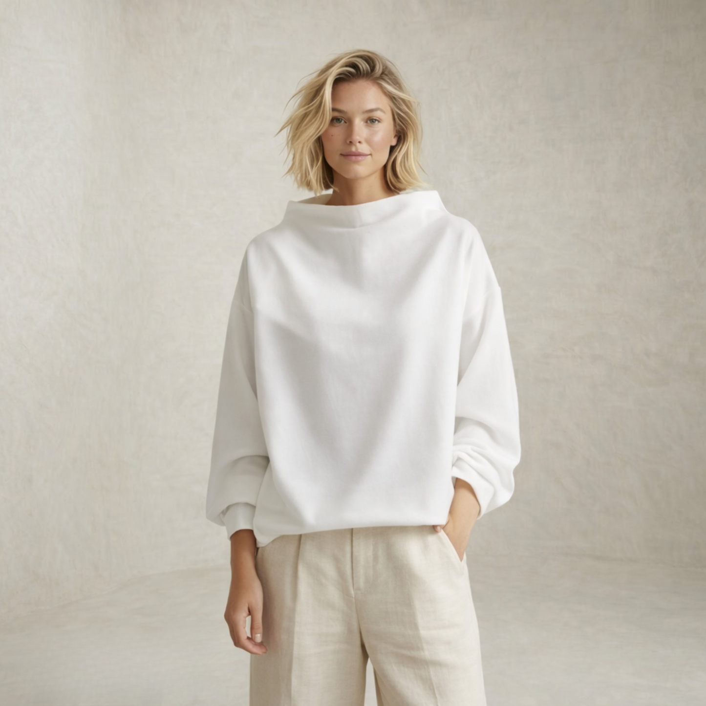 Mila | Minimal High Neck Sweater