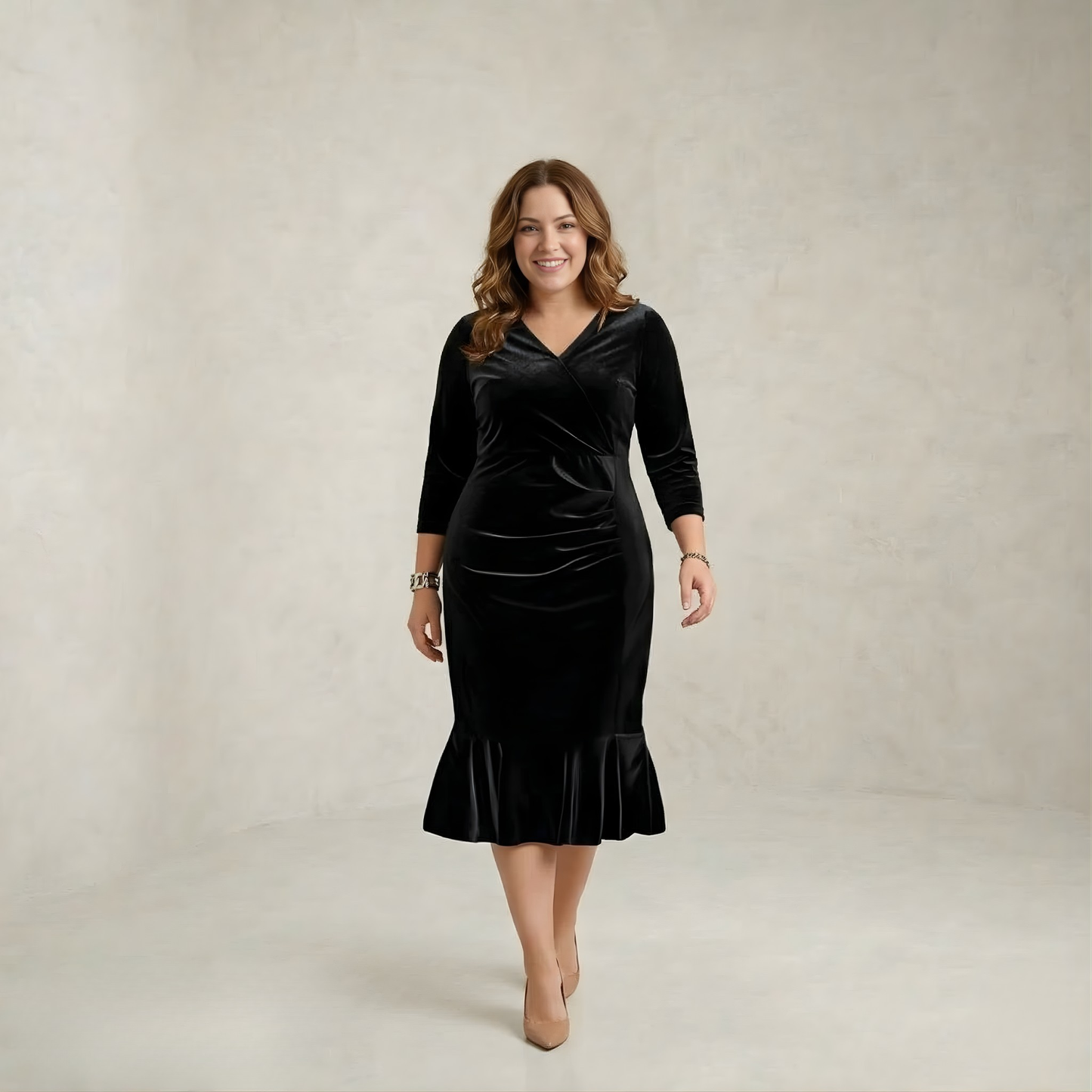 Aria | Festive Radiance Velvet Midi