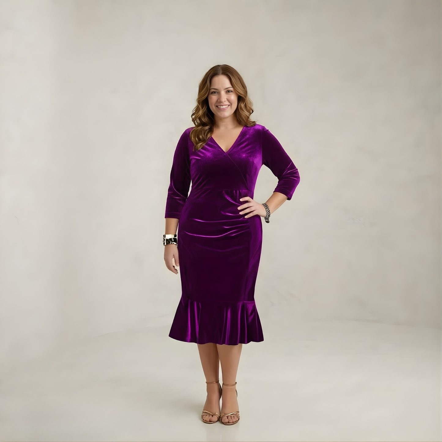 Aria | Festive Radiance Velvet Midi