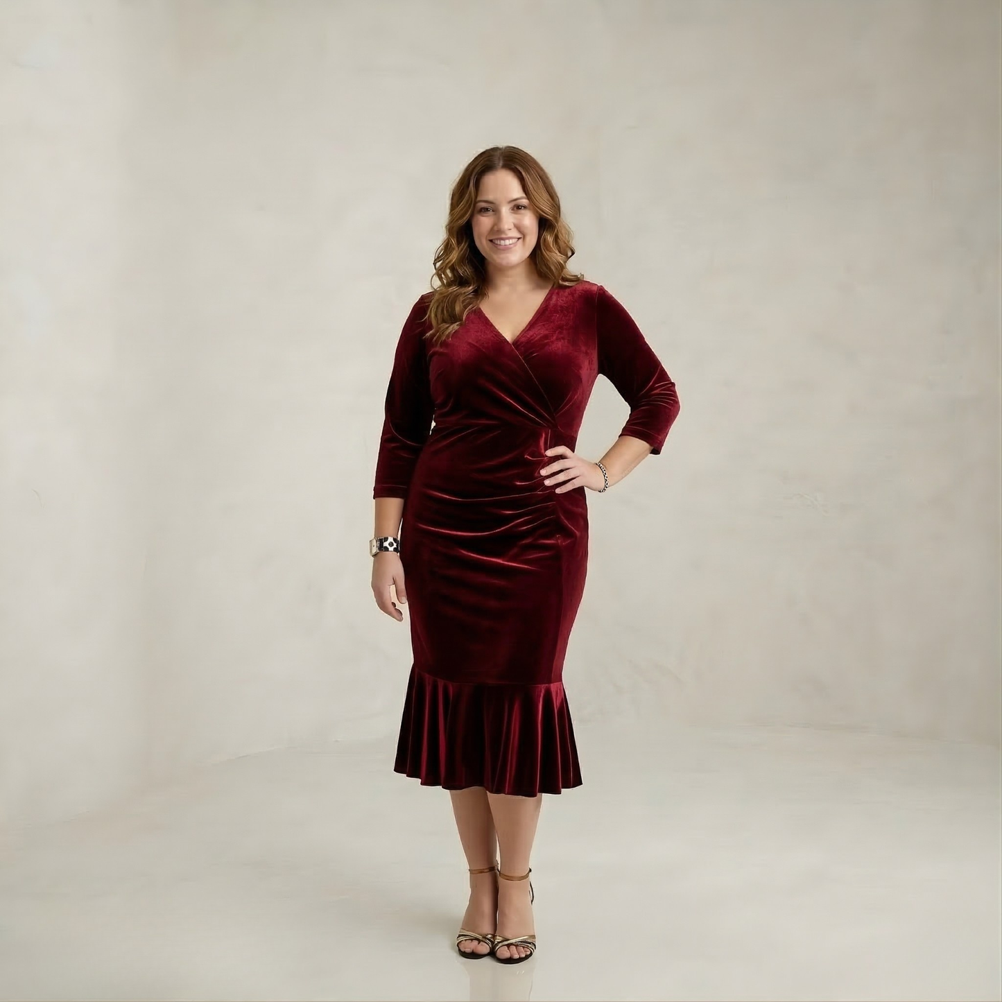 Aria | Festive Radiance Velvet Midi