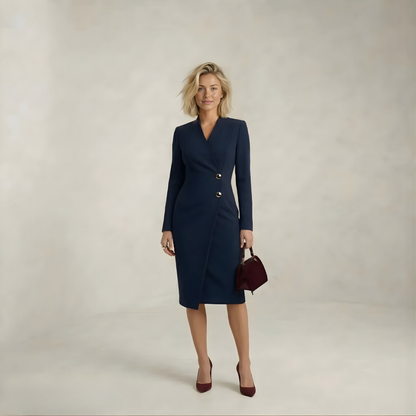 Aurora | Tailored Button-Detail Dress
