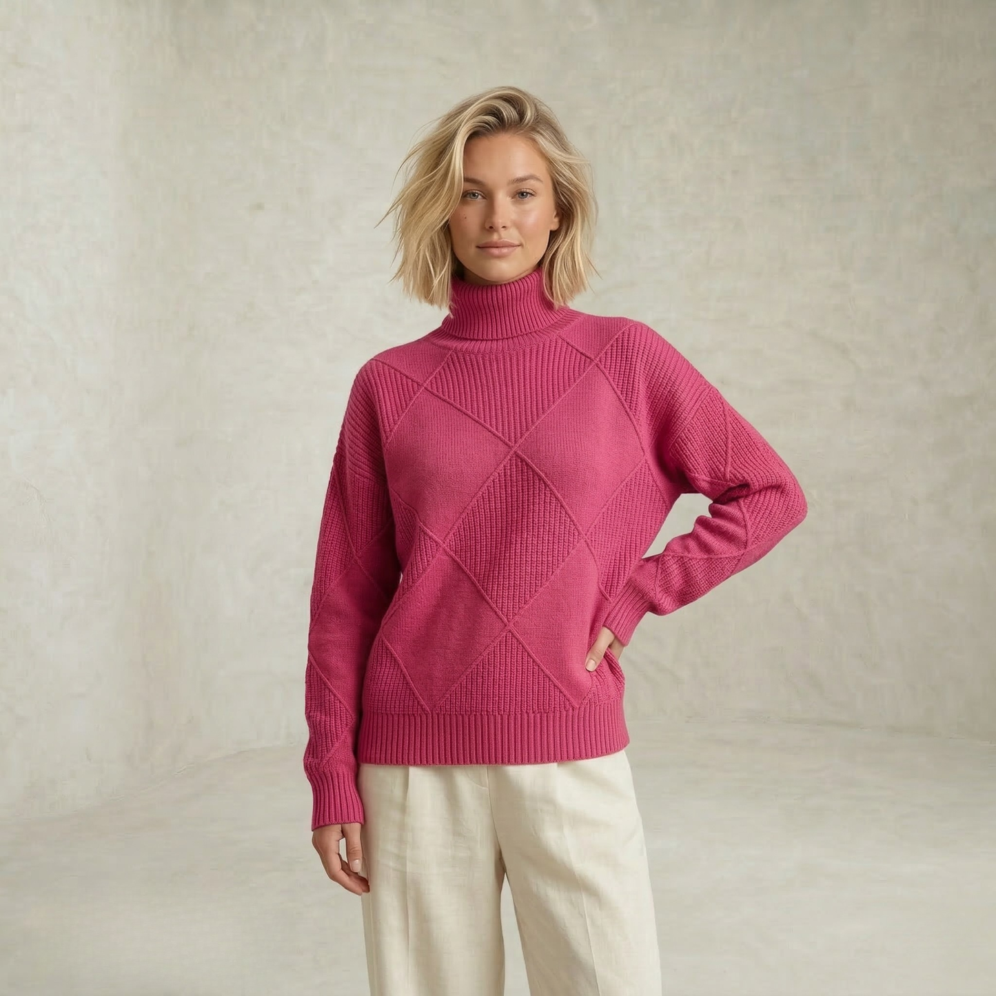 Ava | Bold Turtleneck Knitted Sweater