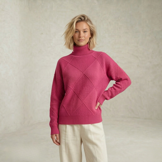 Ava | Bold Turtleneck Knitted Sweater