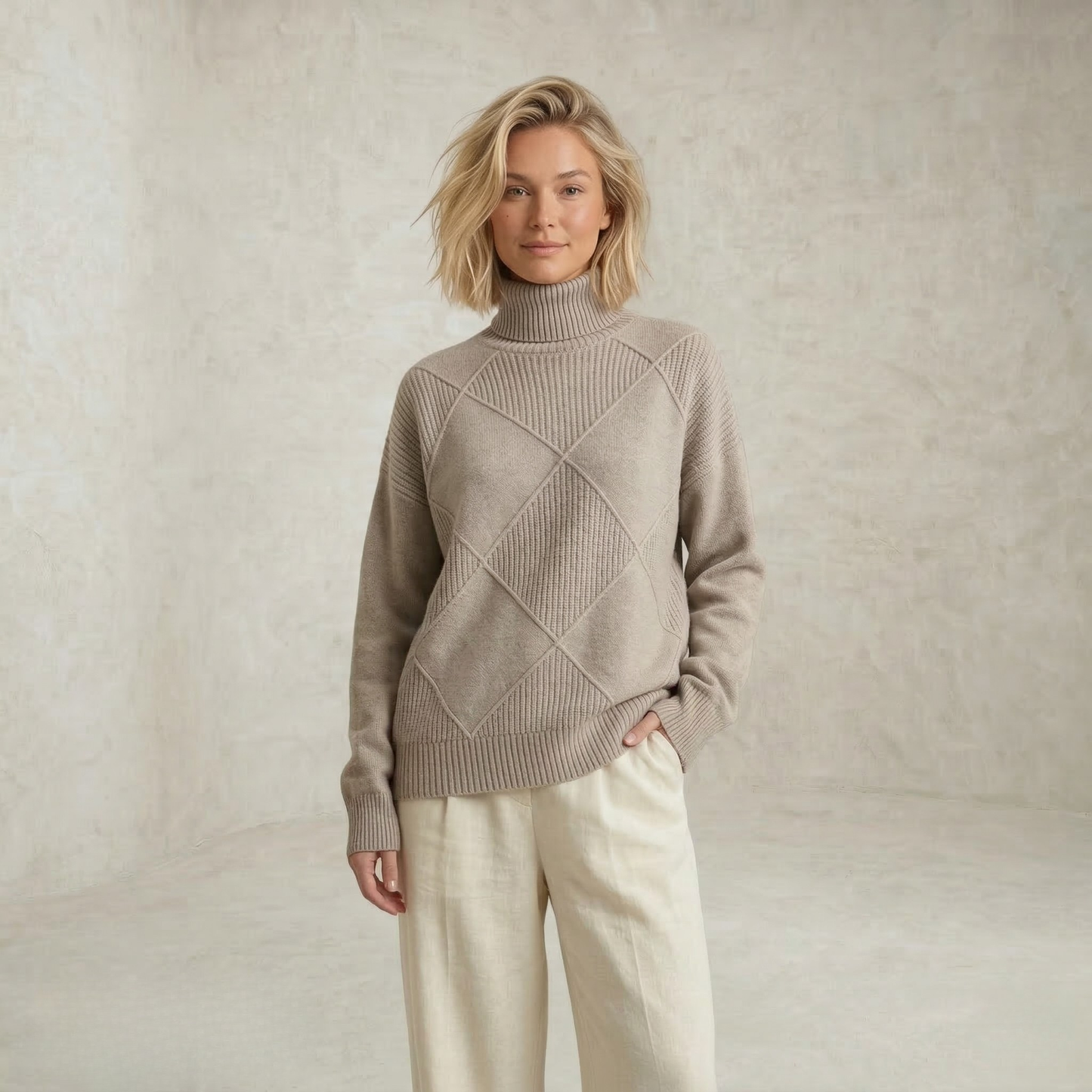 Ava | Bold Turtleneck Knitted Sweater