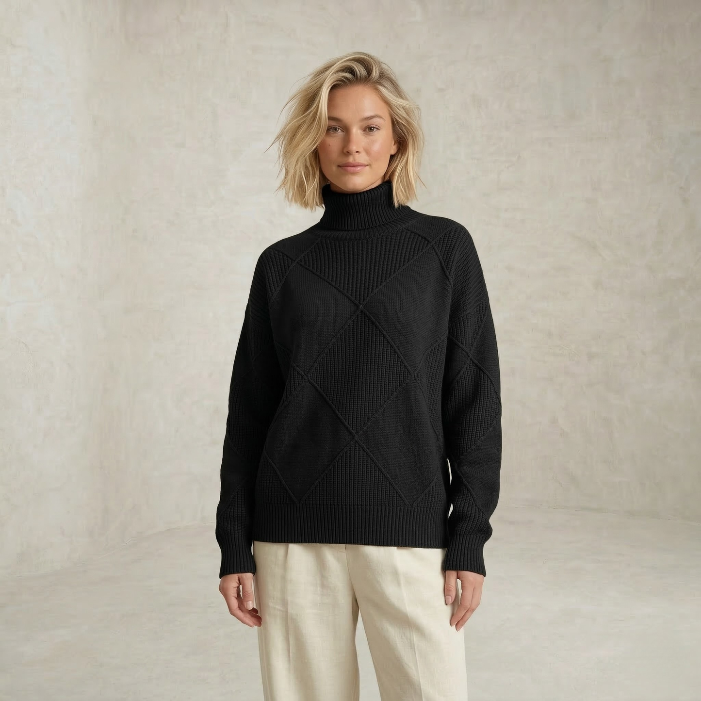 Ava | Bold Turtleneck Knitted Sweater