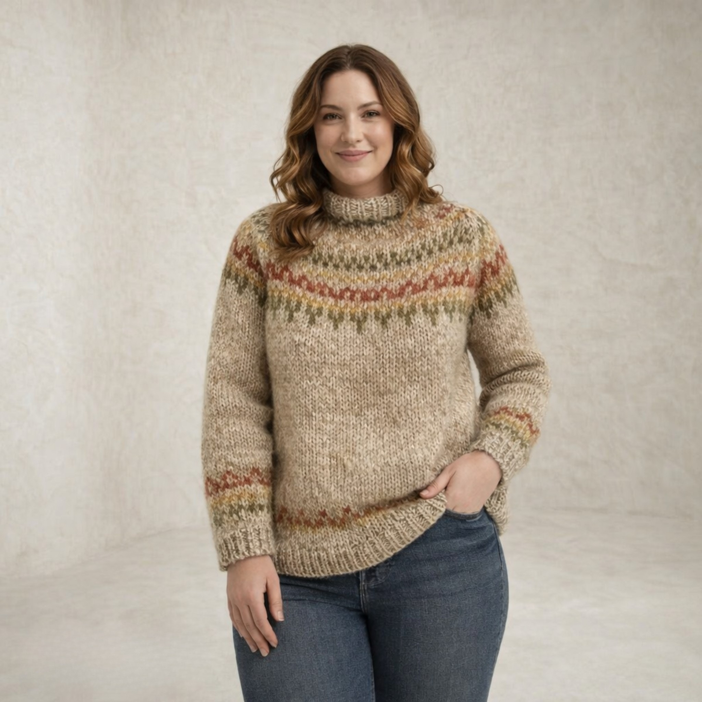Avery | Nordic Pattern Knitted Sweater