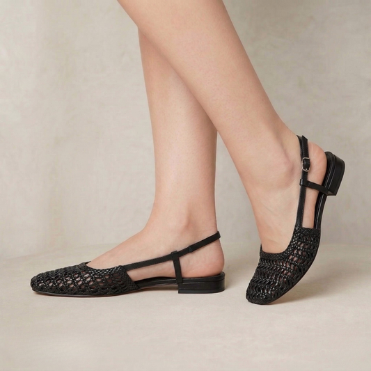 Callista | Breathable Woven Leather Professional Heels