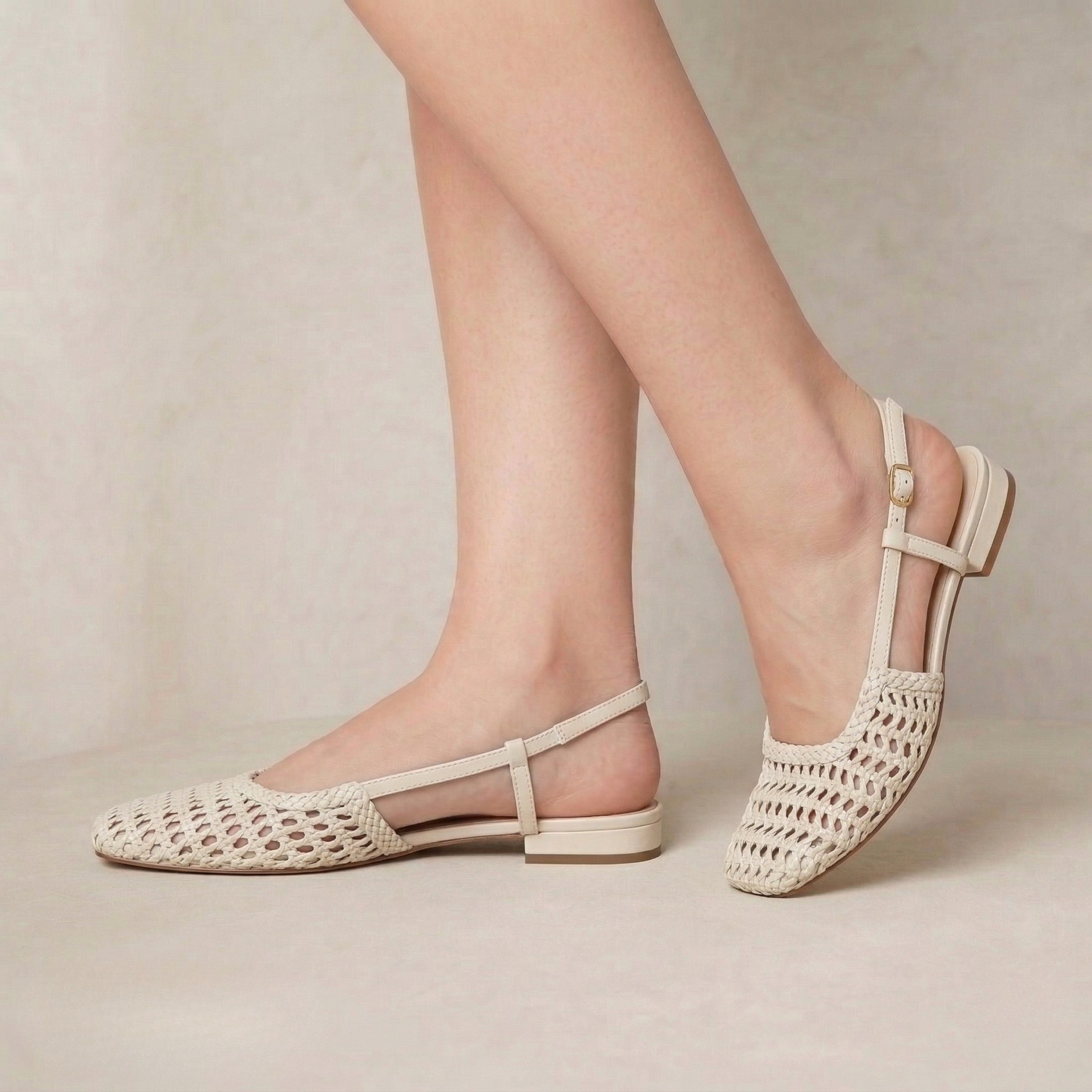 Callista | Breathable Woven Leather Professional Heels