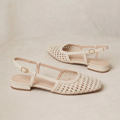 Callista | Breathable Woven Leather Professional Heels