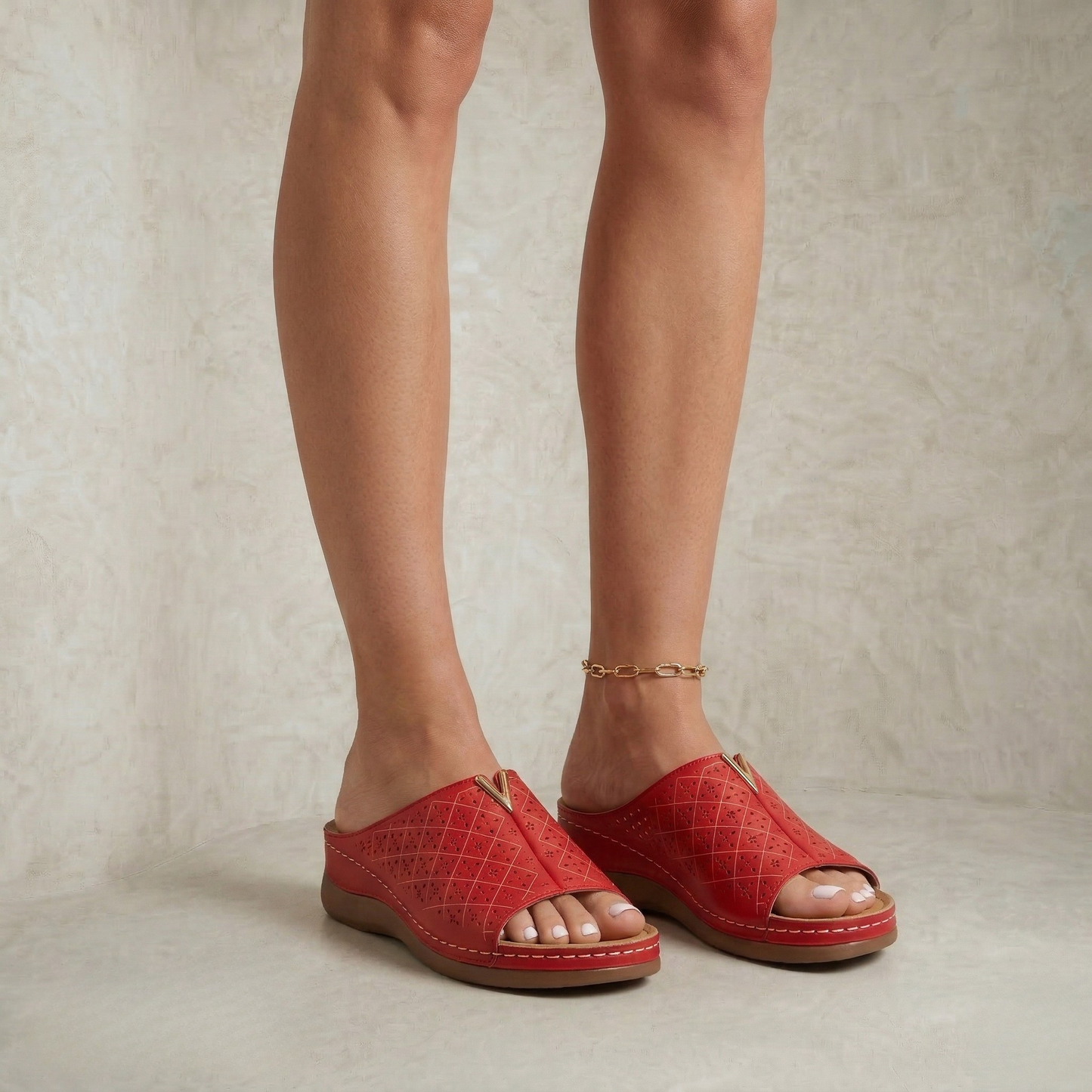 Dorothy | Perforated Leather Sandals