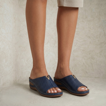 Dorothy | Perforated Leather Sandals