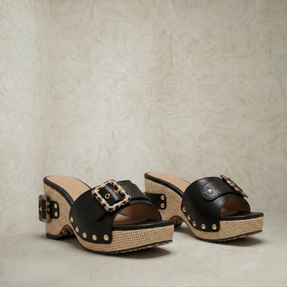 Edith | Woven Buckle Platforms
