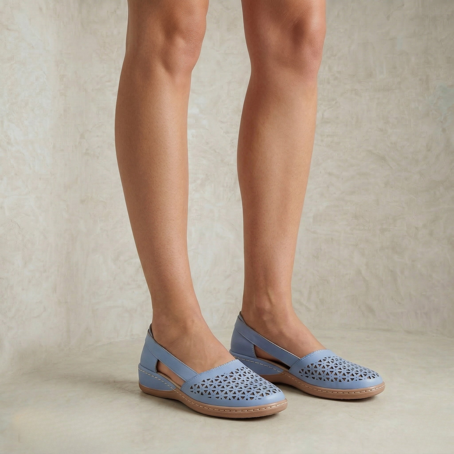 Elisa | Perforated Leather Flats