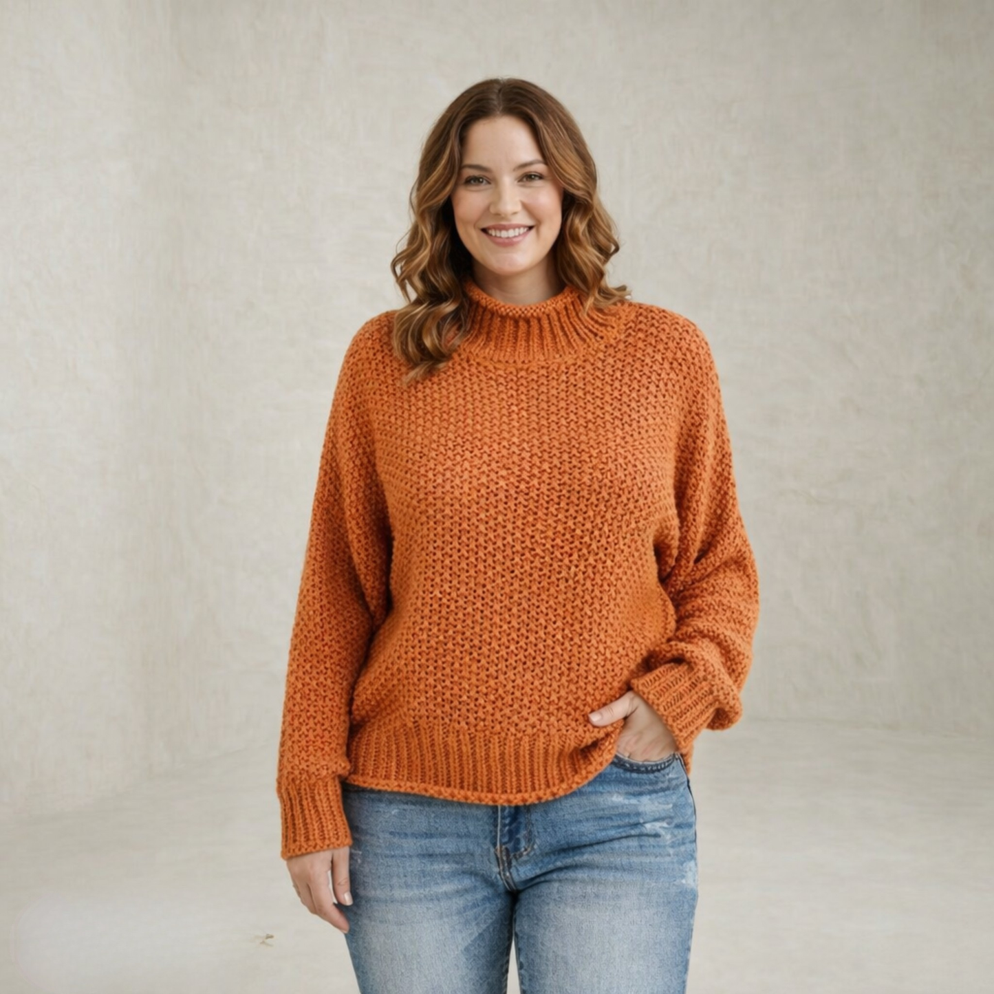 Emily | Sleek High Neck Sweater
