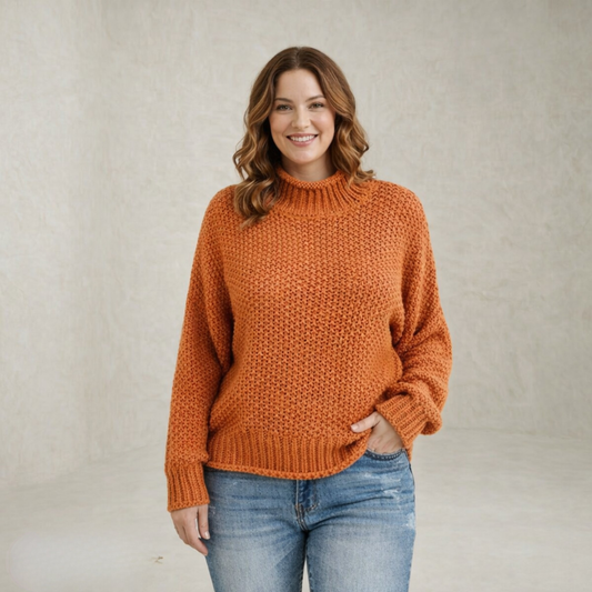 Emily | Sleek High Neck Sweater
