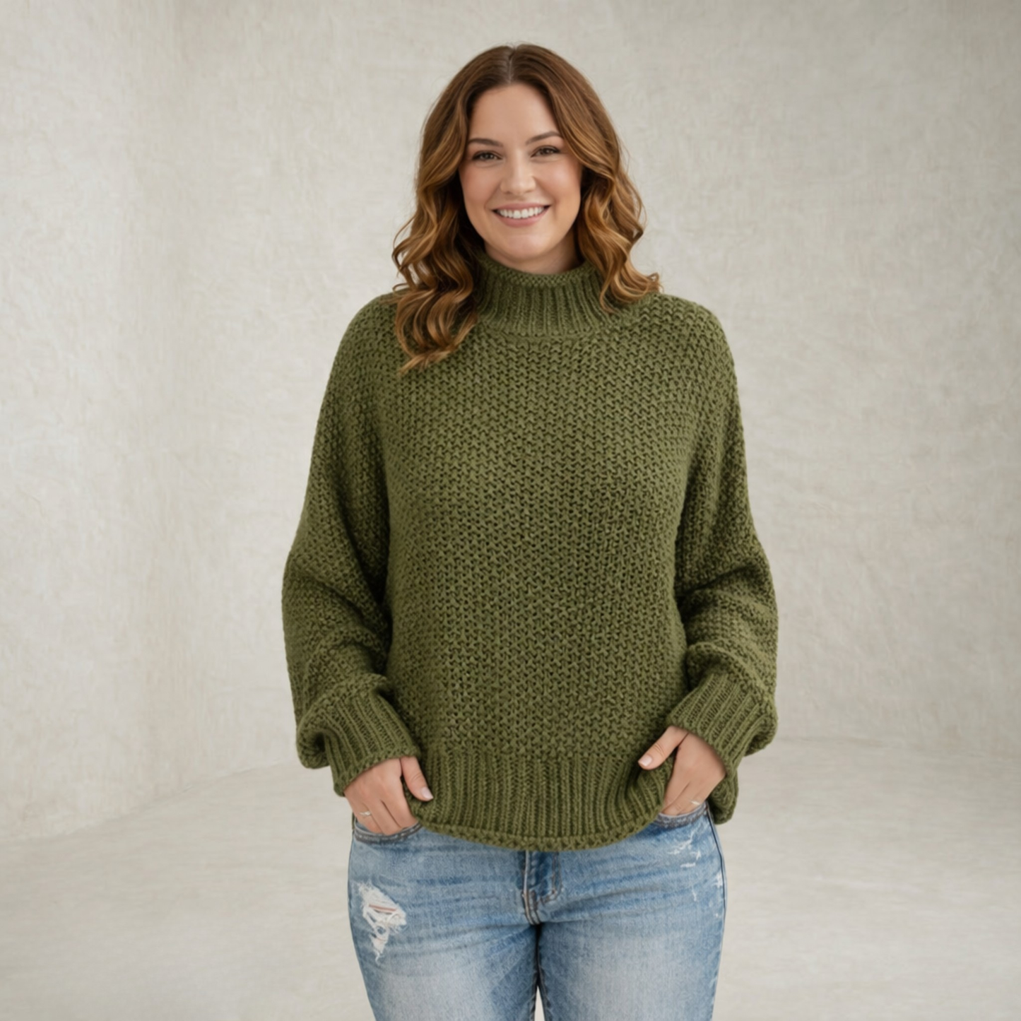 Emily | Sleek High Neck Sweater