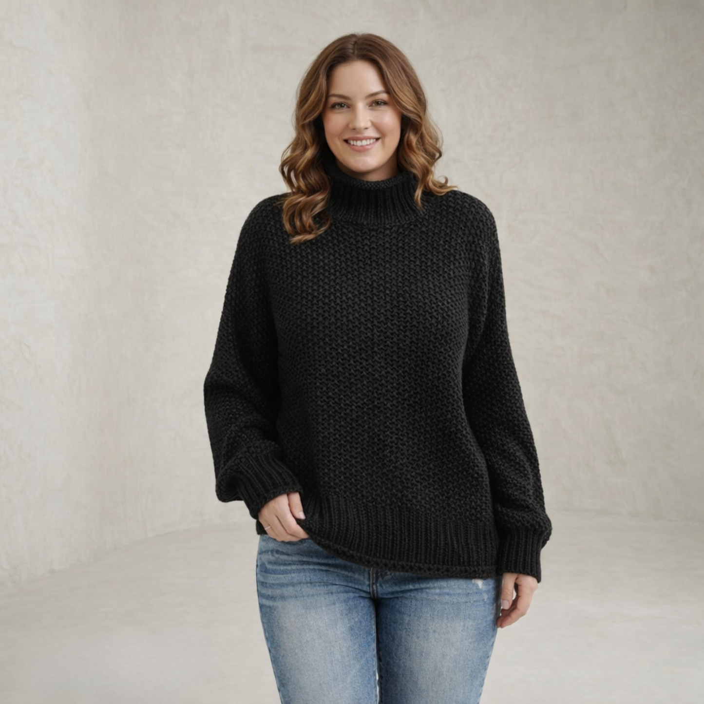 Emily | Sleek High Neck Sweater