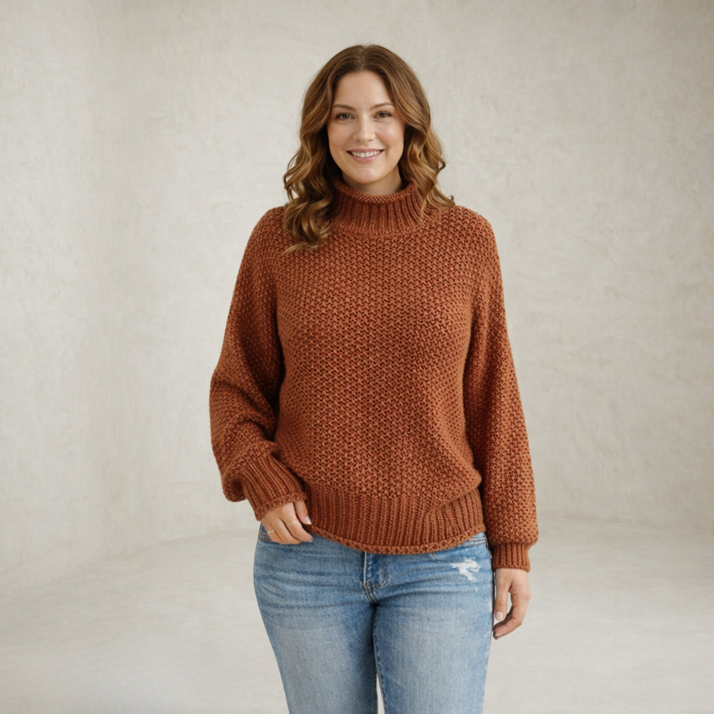 Emily | Sleek High Neck Sweater