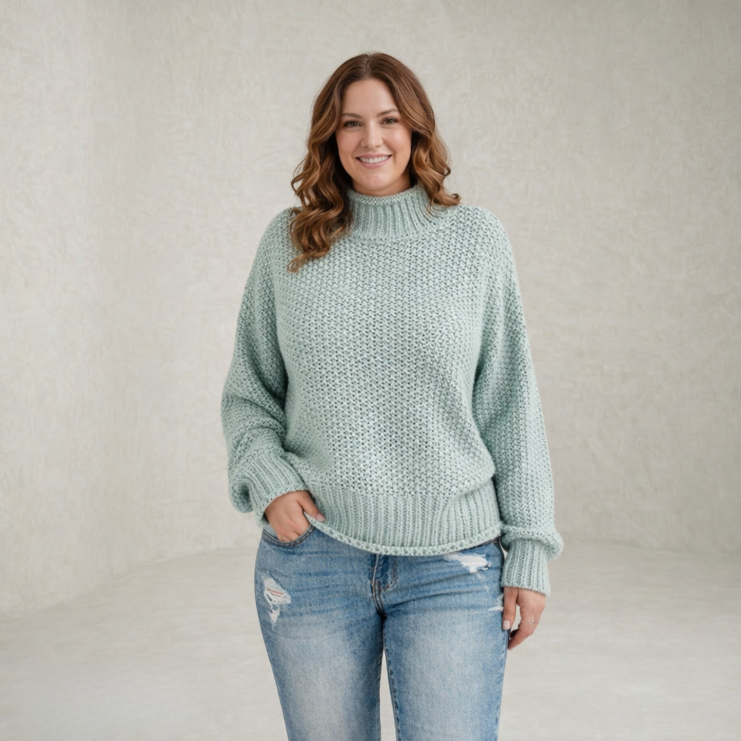 Emily | Sleek High Neck Sweater