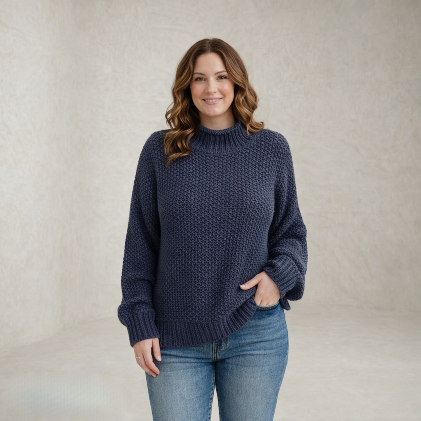 Emily | Sleek High Neck Sweater