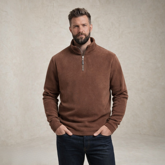 Ethan | Soft-Touch Sweater with Zipper