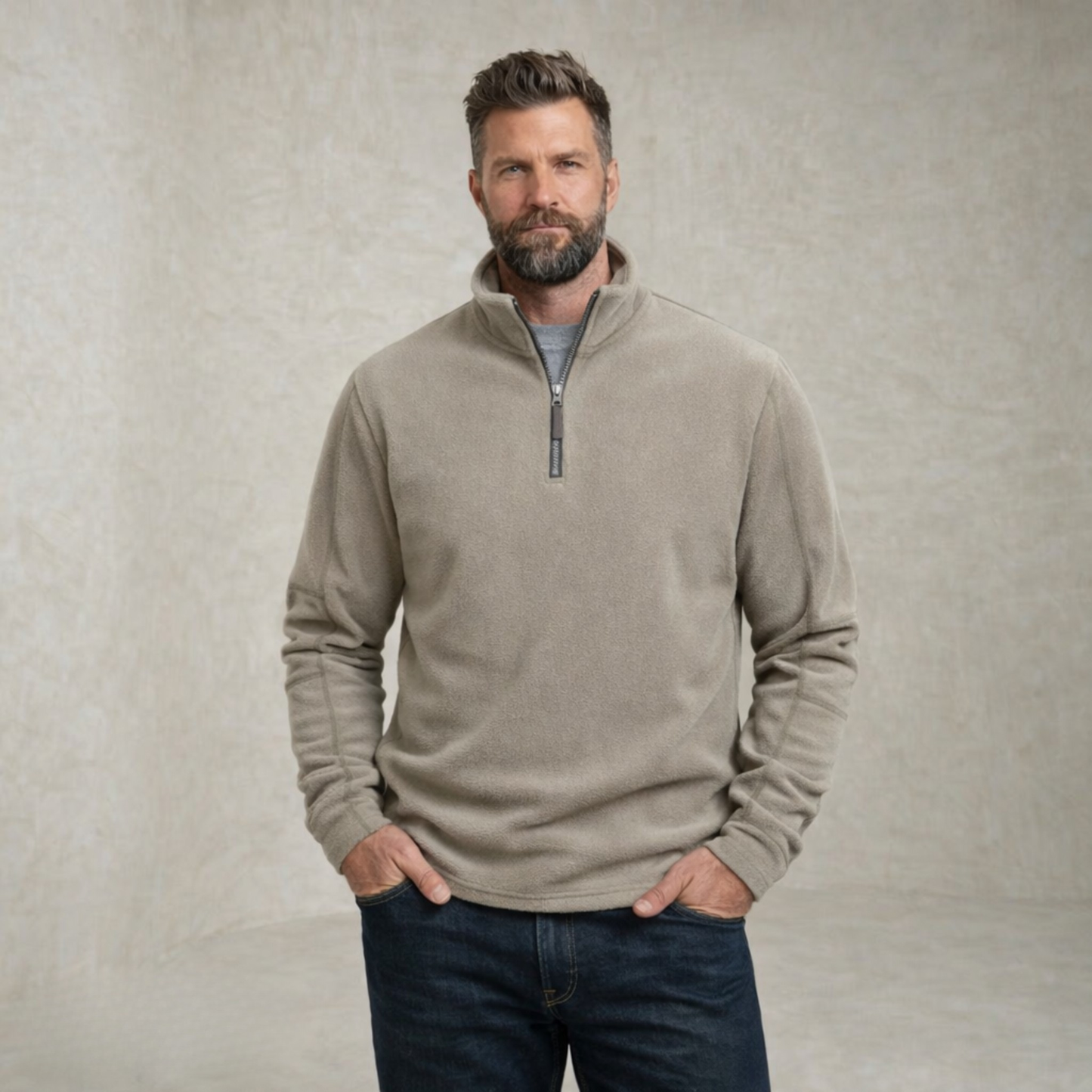 Ethan | Soft-Touch Sweater with Zipper