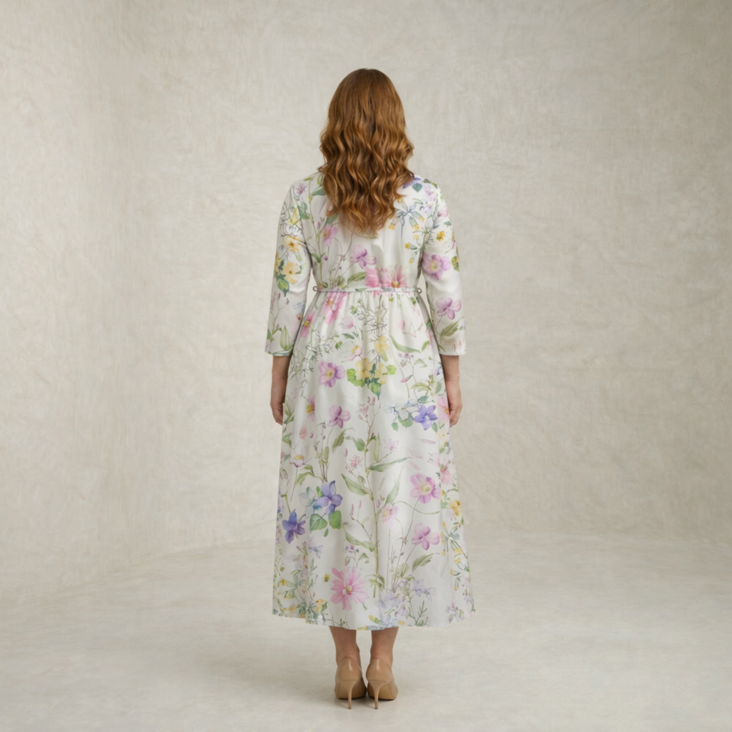 Everly | Floral Button-Front Midi Dress