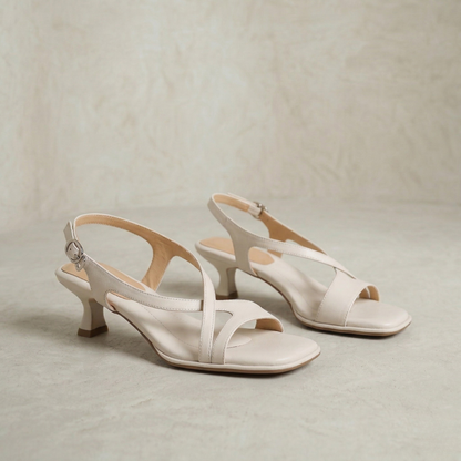 Frances | Square Toe Kitten Heels