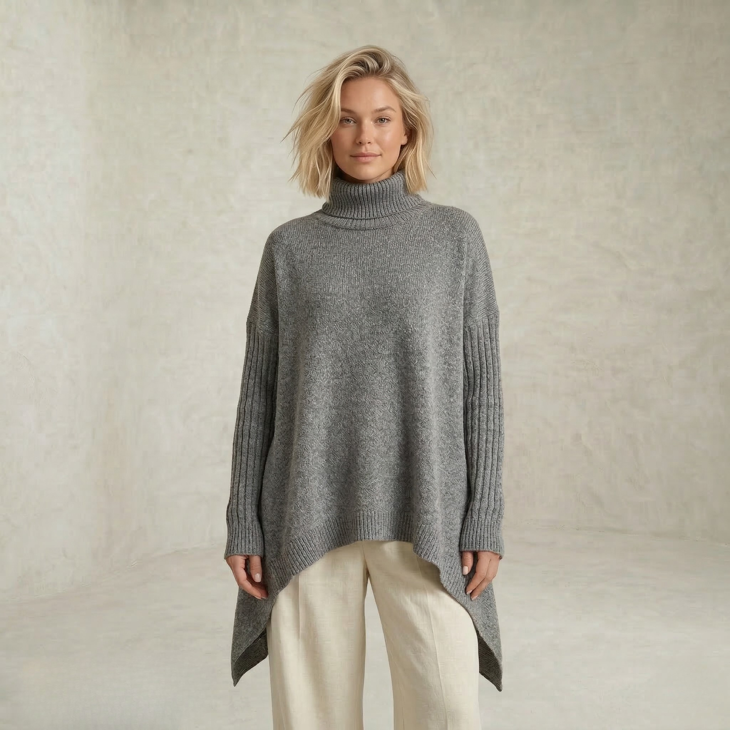 Gianna | Longline Turtleneck Knitted Sweater