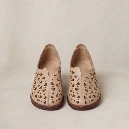 Giselle | Lightweight Flexible Cutout Leather Flats