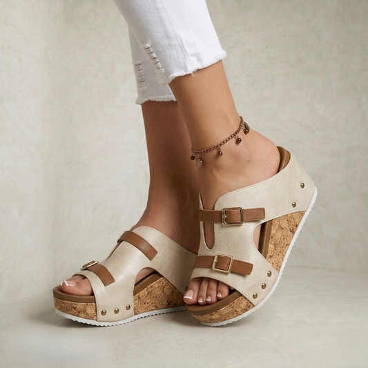 Greta | Double Buckle Sandals