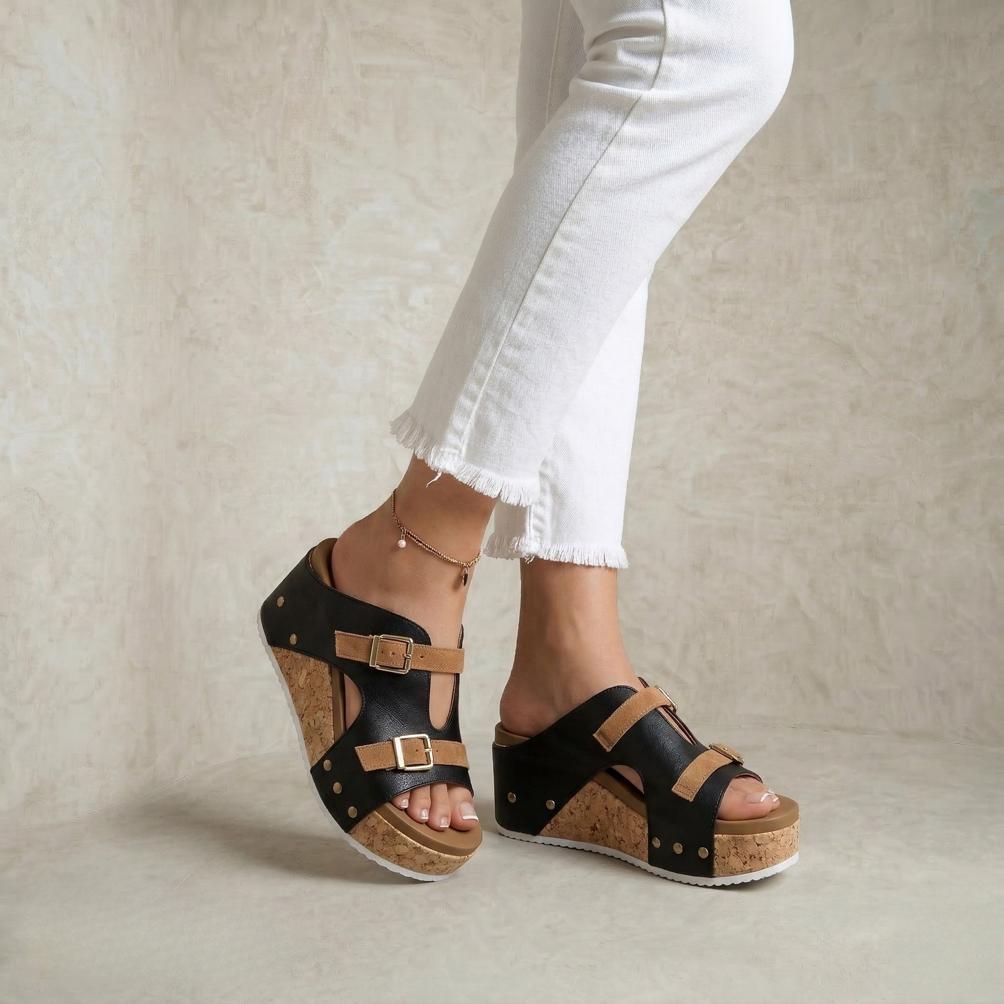 Greta | Double Buckle Sandals