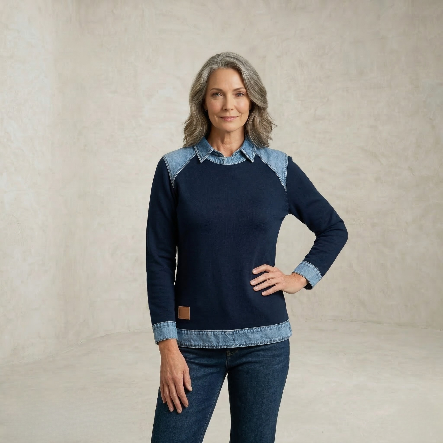 Harper | Collared Layered Sweater