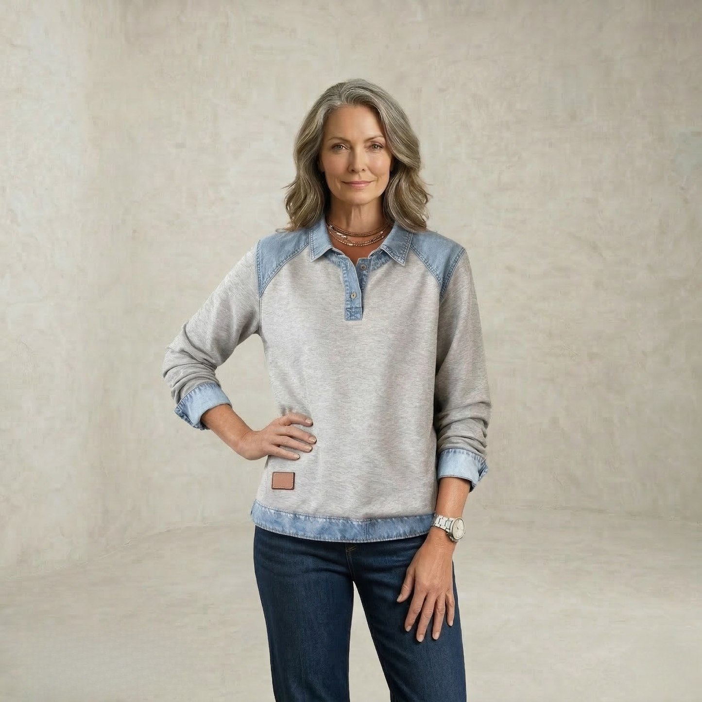 Harper | Collared Layered Sweater
