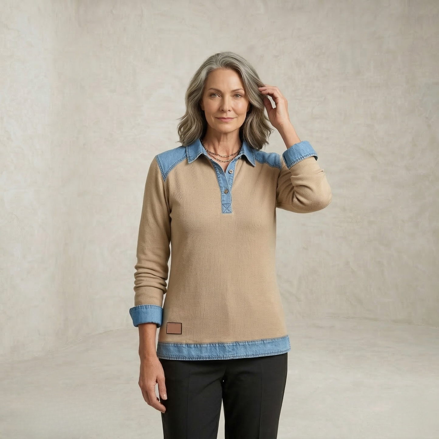 Harper | Collared Layered Sweater