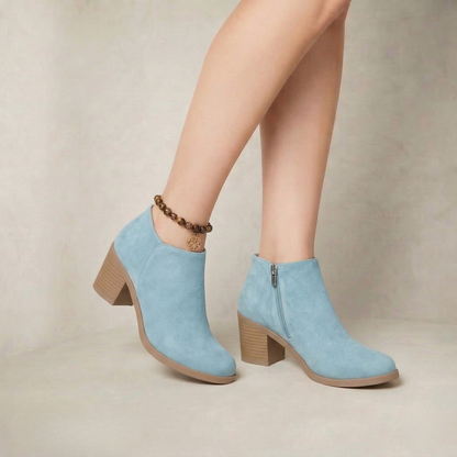Honora | Soft Suede Side-Zip Ankle Boots