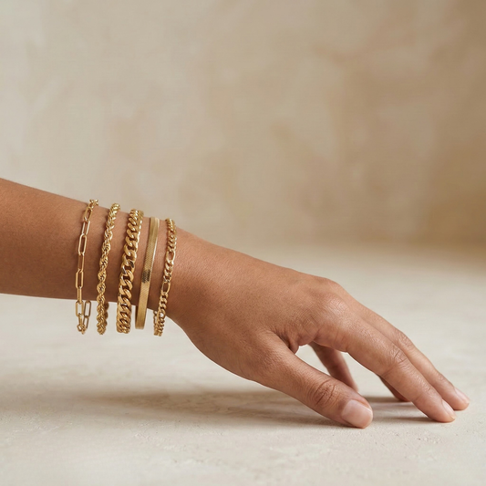 Ingrid | Gold-Plated Layered Bracelet Set