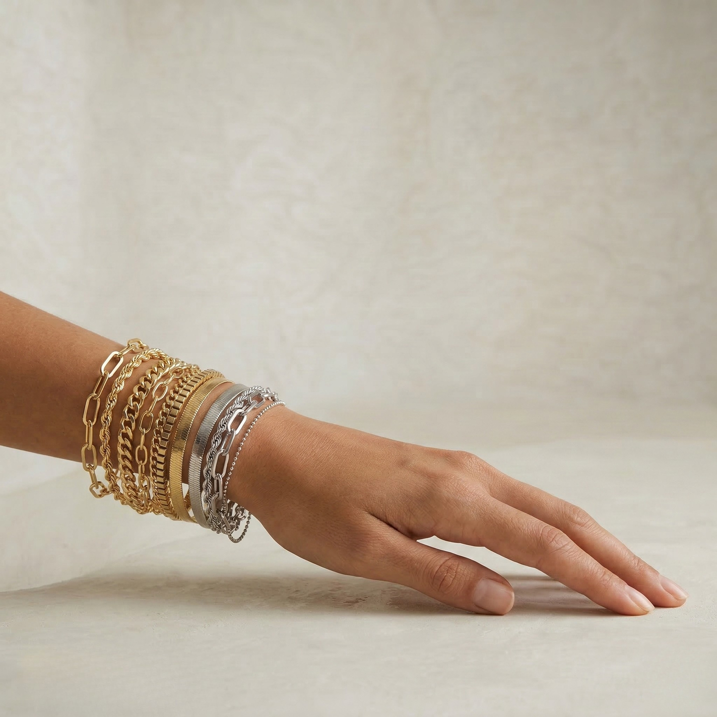 Ingrid | Gold-Plated Layered Bracelet Set