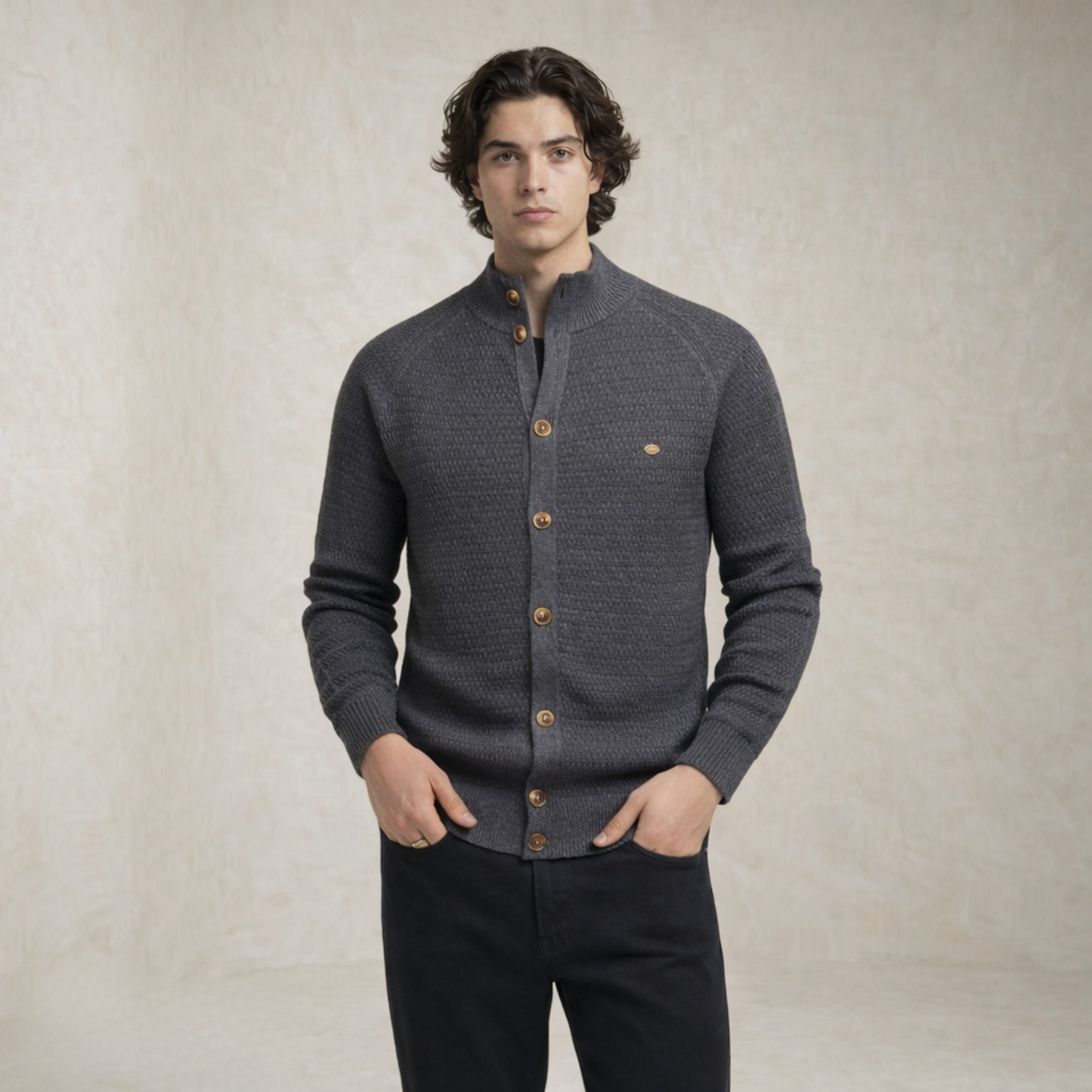 Jack | Mock Neck Buttoned Sweater