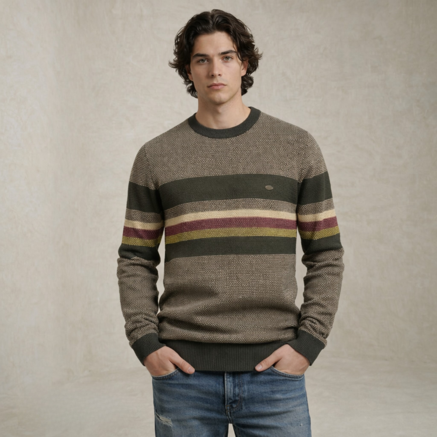 Jackson | Multi-Stripe Crewneck Sweater
