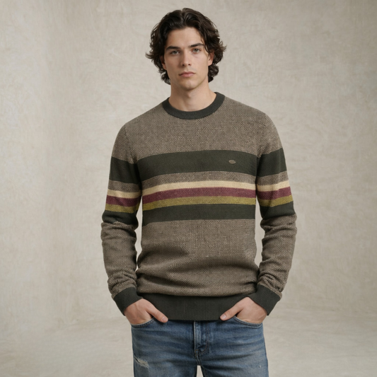 Jackson | Multi-Stripe Crewneck Sweater