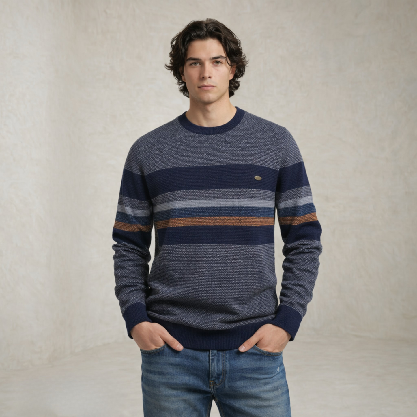 Jackson | Multi-Stripe Crewneck Sweater
