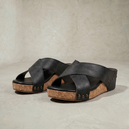 Joan | Cross Strap Sandals