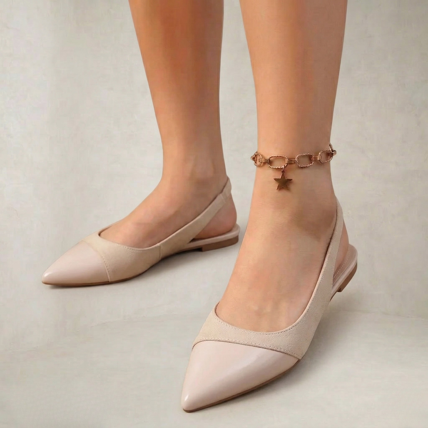 Kalista | Pointed-Toe Genuine Leather Slingbacks