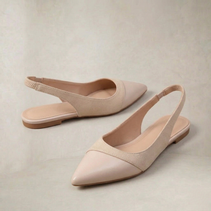 Kalista | Pointed-Toe Genuine Leather Slingbacks