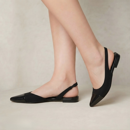 Kalista | Pointed-Toe Genuine Leather Slingbacks